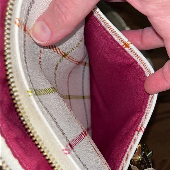 Coach Heritage Tattersall Shoulder Bag with Gold Accents. Excellent condition! - Picture 11 of 11